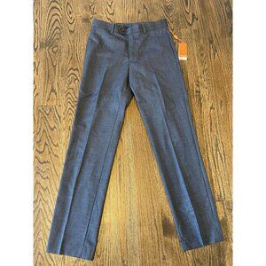 Tallia Men's Stretch Fit Solid Suit Dress Pants Blue Solid 30x32